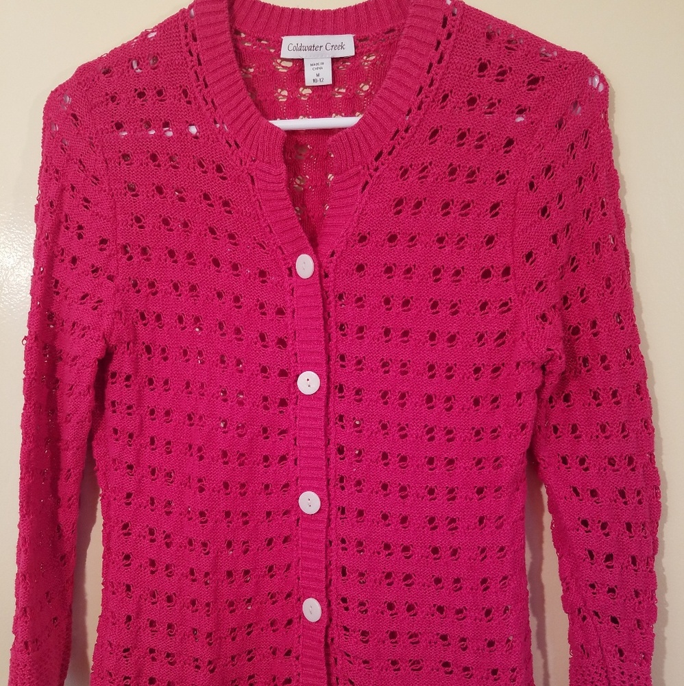 Coldwater Creek Crocheted Sweater Size 10-12